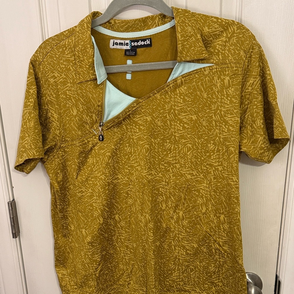 Jamie Sadock Women’s GOLF 100% Cotton Olive Patterned Shirt
